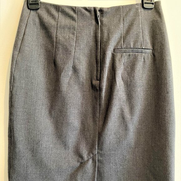H&M Gray Pencil Skirt Size US 4 - Picture 4 of 7